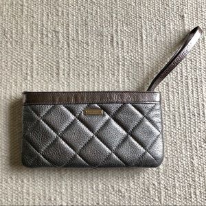 Kate Spade Gold Coast quilted  leather wristlet